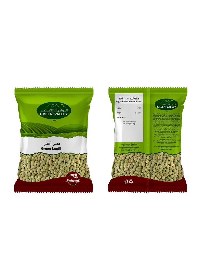 Green Valley Green Whole Lentils 1 kg – Premium Quality, Natural & Nutritious - Image 2